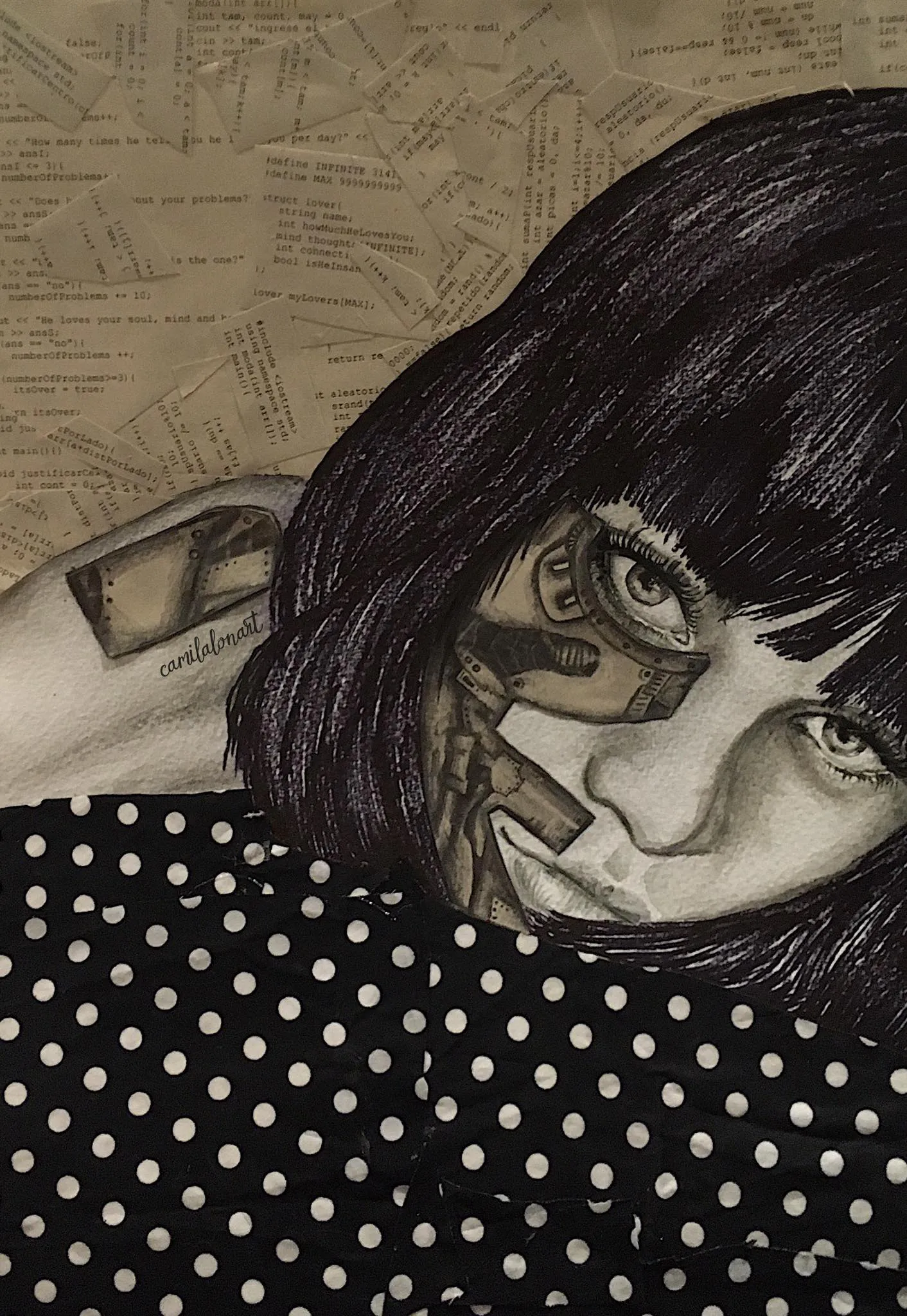 Engineering is Beautiful — Mixed media on paper